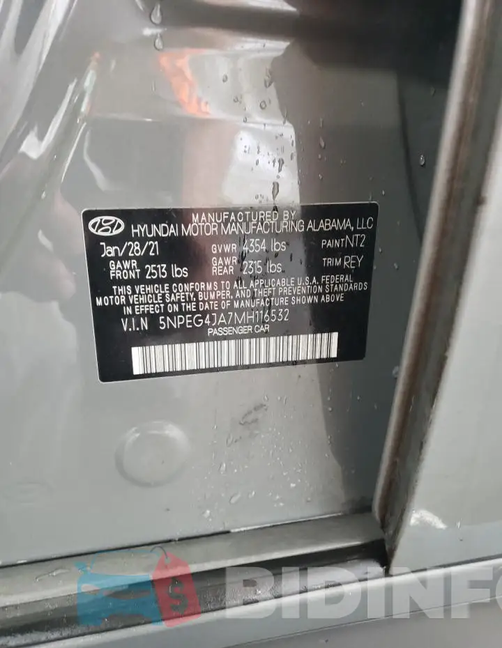 5NPEG4JA7MH116532 Photo# 12