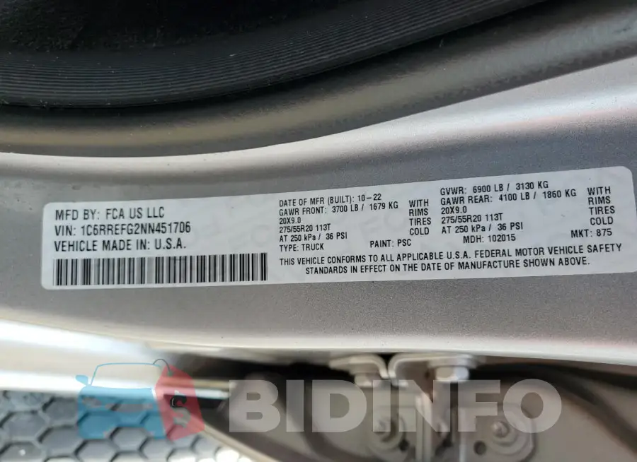 1C6RREFG2NN451706 Photo# 12