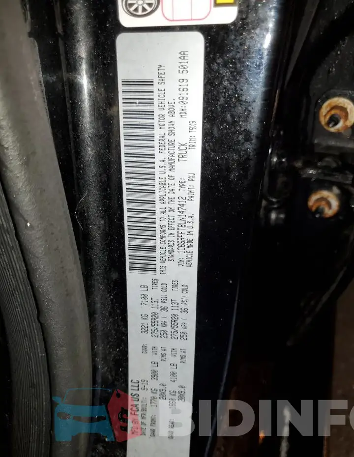 1C6SRFFT8LN147412 Photo# 12
