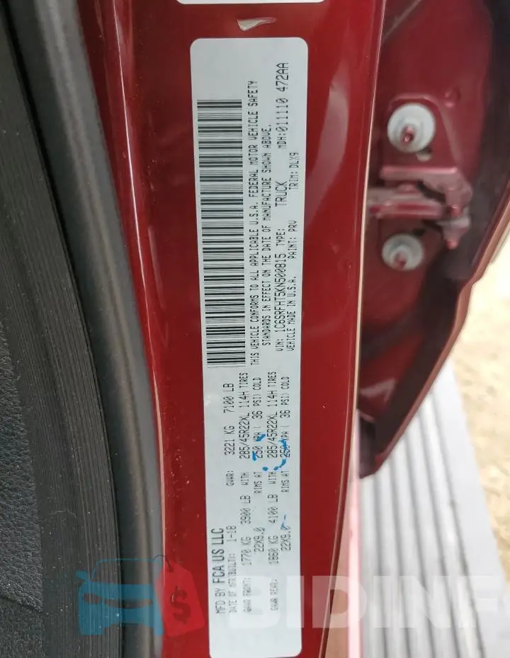 1C6SRFHT5KN500815 Photo# 12
