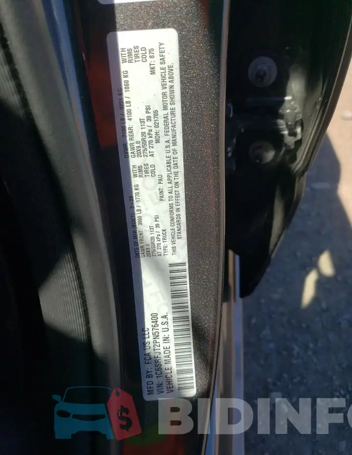 1C6SRFJT2PN576400 Photo# 12