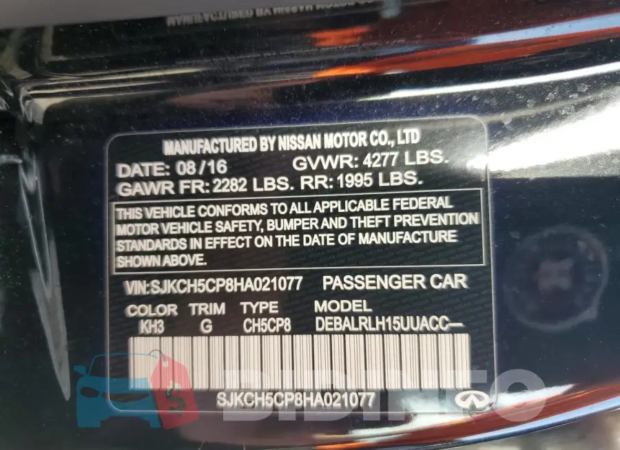 SJKCH5CP8HA021077 Photo# 13