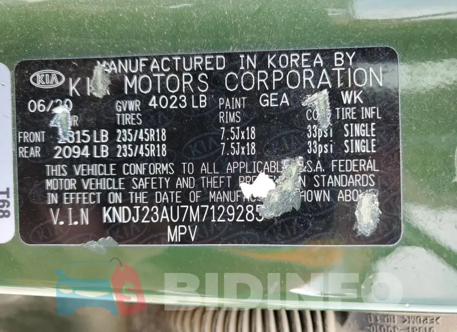 KNDJ23AU7M7129285 Photo# 12