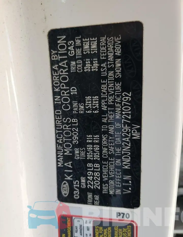 KNDJN2A29F7210792 Photo# 12