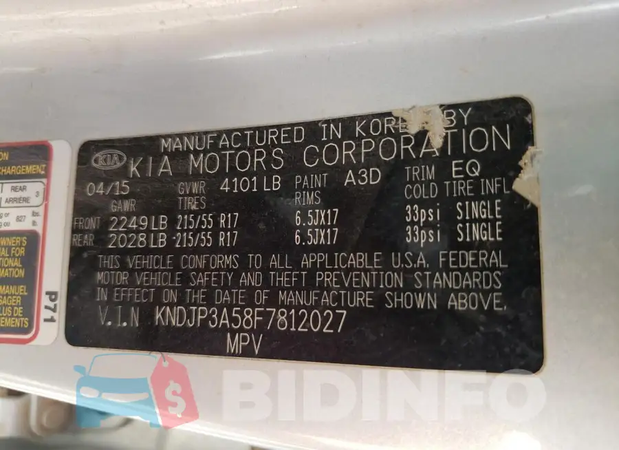 KNDJP3A58F7812027 Photo# 12