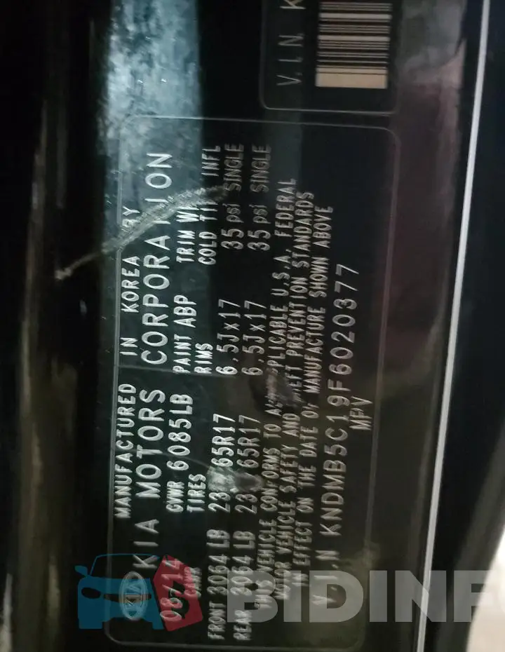KNDMB5C19F6020377 Photo# 13