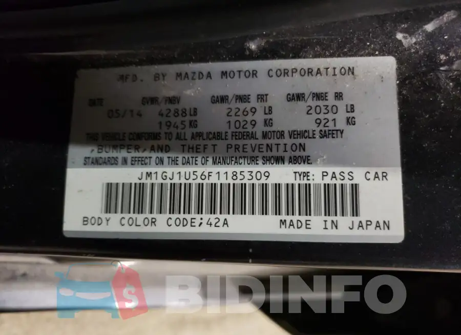 JM1GJ1U56F1185309 Photo# 12