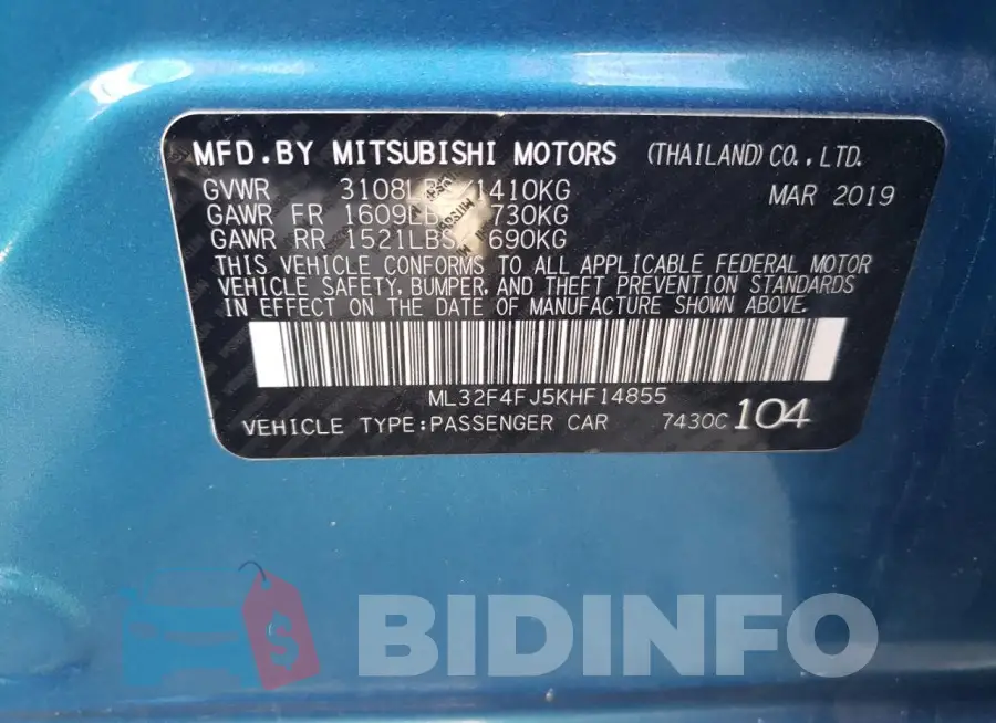 ML32F4FJ5KHF14855 Photo# 12