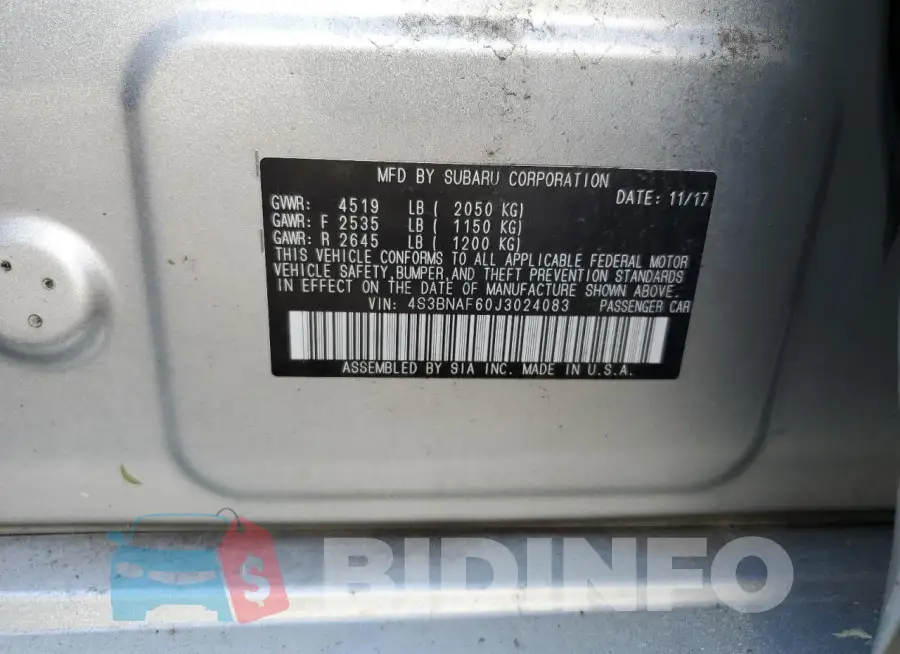 4S3BNAF60J3024083 Photo# 12