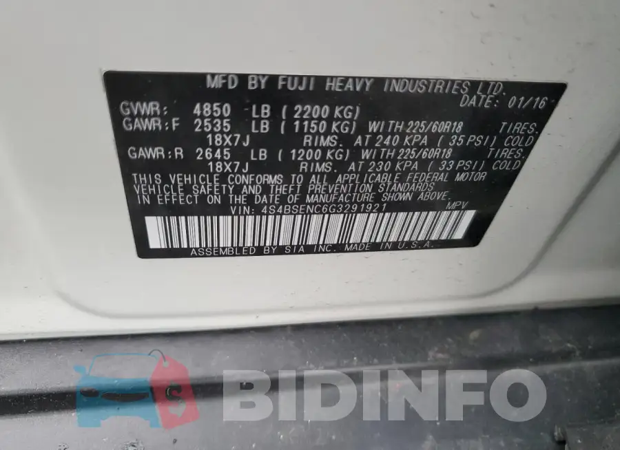 4S4BSENC6G3291921 Photo# 13