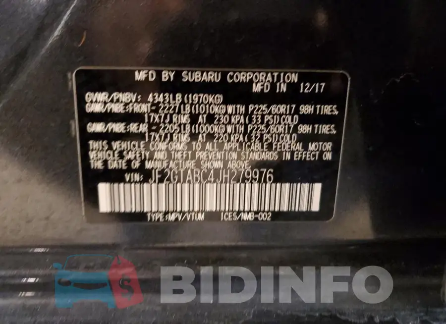 JF2GTABC4JH279976 Photo# 12