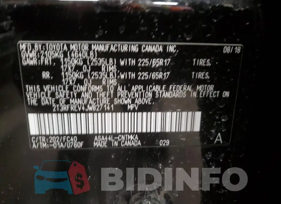 2T3RFREV4JW827141 Photo# 13