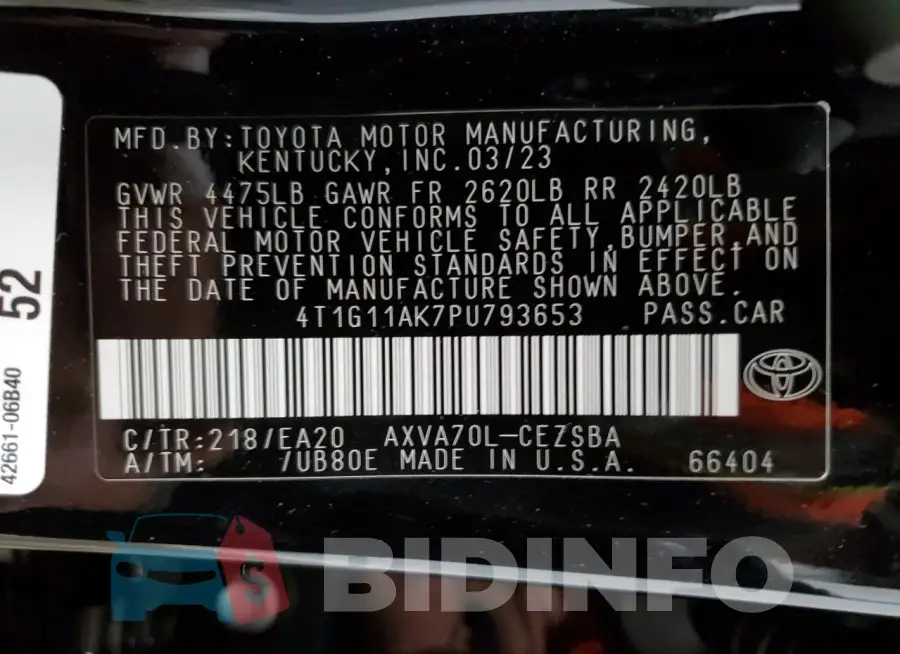 4T1G11AK7PU793653 Photo# 13