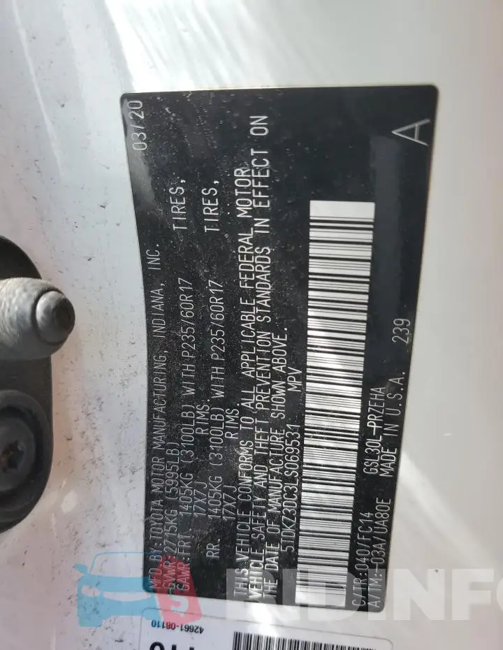 5TDKZ3DC3LS069531 Photo# 13