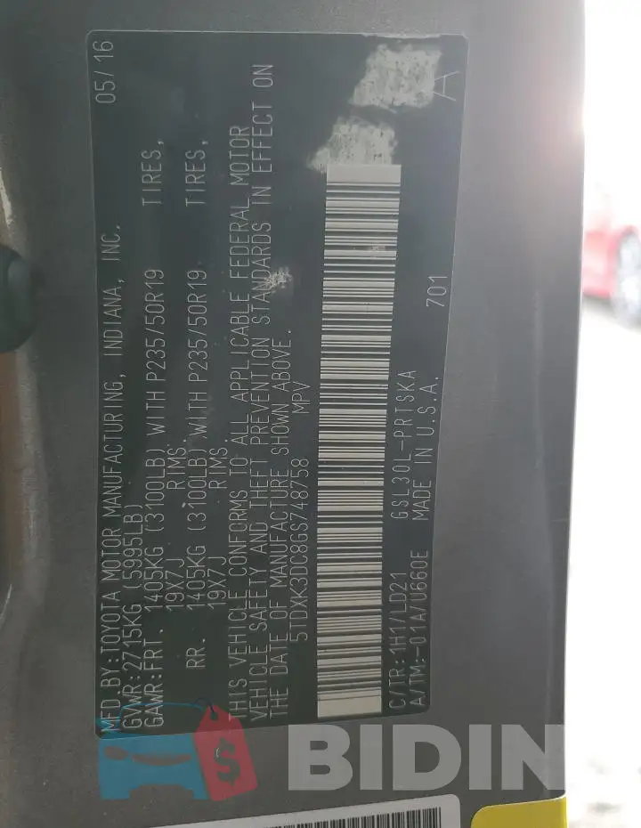 5TDXK3DC8GS748758 Photo# 13