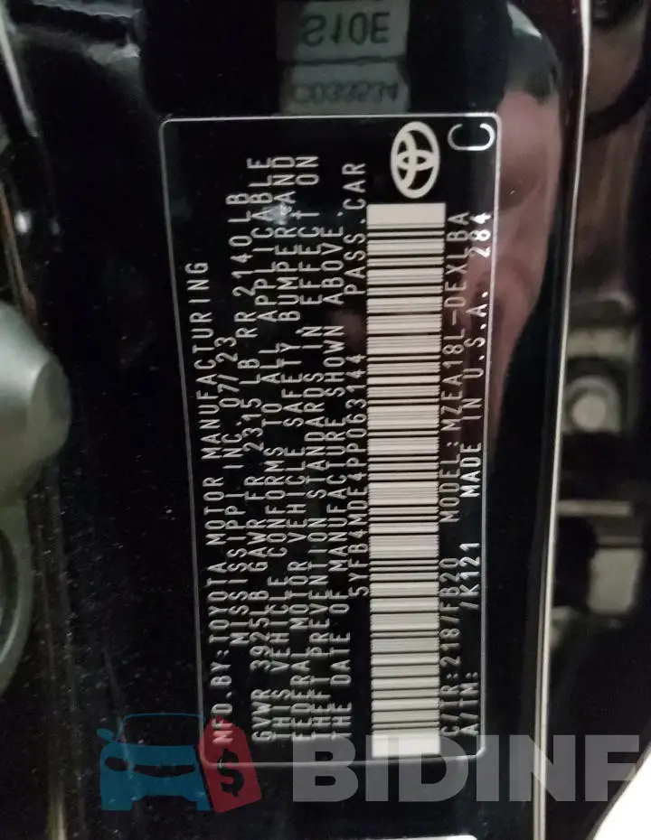 5YFB4MDE4PP063144 Photo# 13