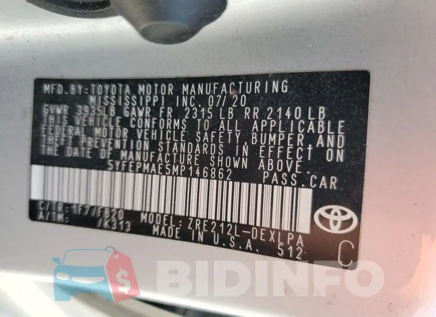 5YFEPMAE5MP146862 Photo# 13