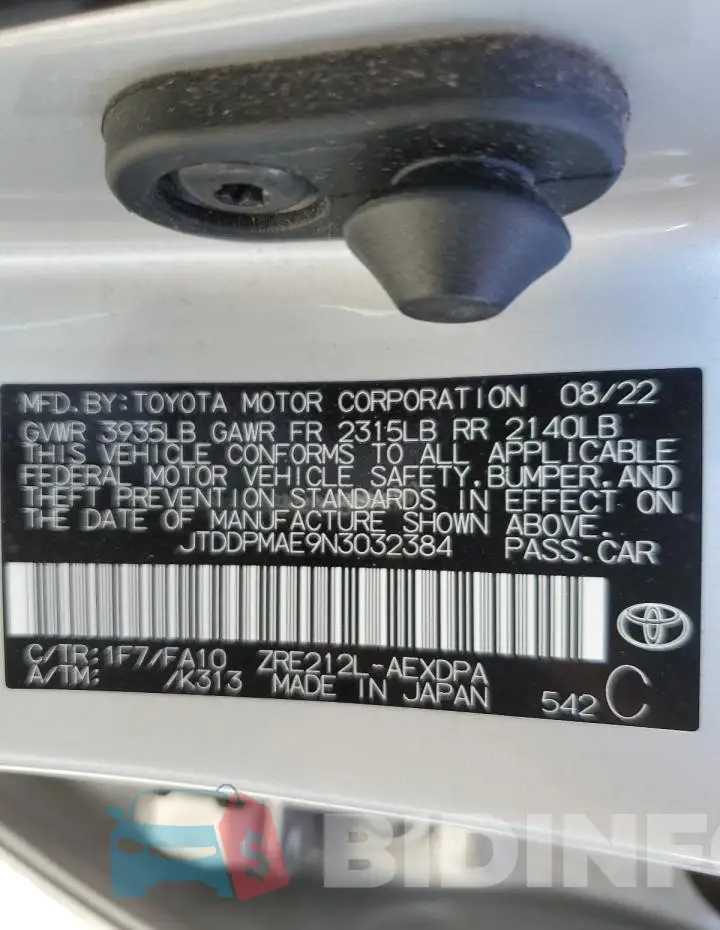 JTDDPMAE9N3032384 Photo# 13