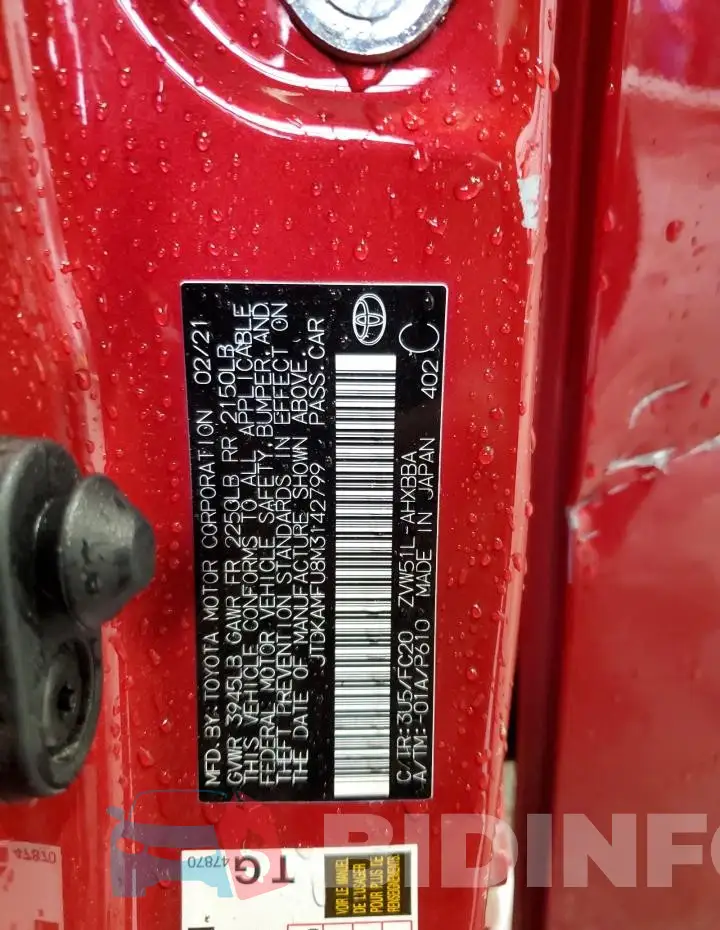 JTDKAMFU8M3142799 Photo# 13