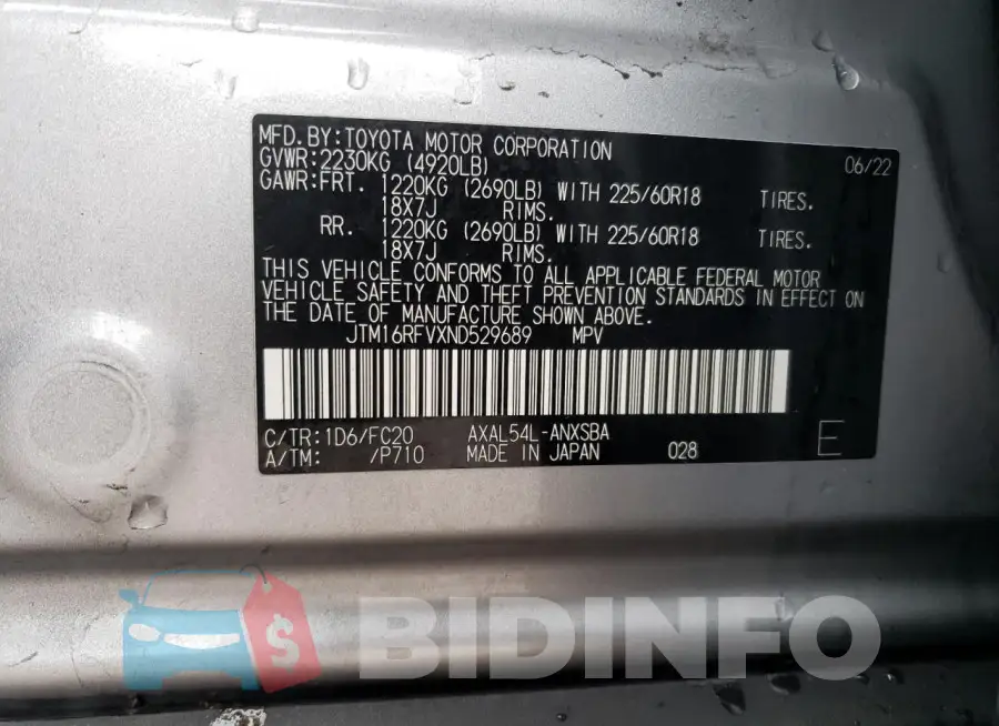 JTM16RFVXND529689 Photo# 13