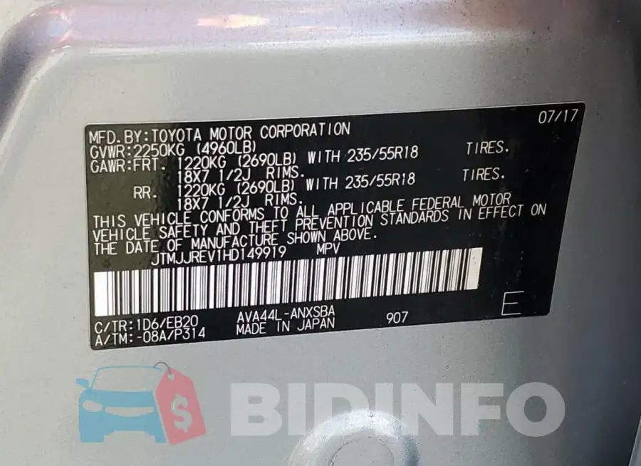 JTMJJREV1HD149919 Photo# 13