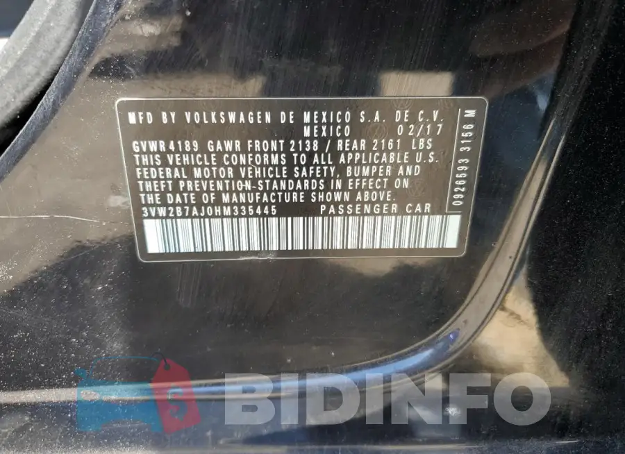 3VW2B7AJ0HM335445 Photo# 12