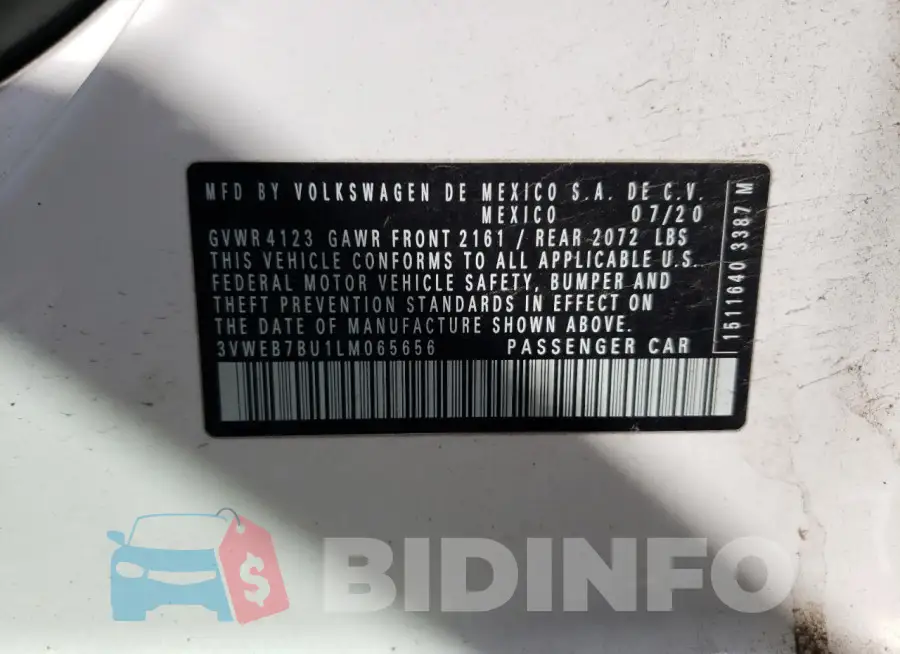 3VWEB7BU1LM065656 Photo# 12