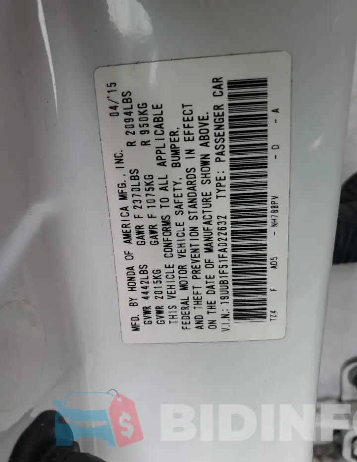 19UUB1F51FA022632 Photo# 12