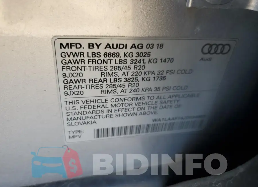 WA1LAAF74JD034953 Photo# 12
