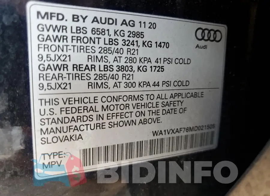WA1VXAF76MD021505 Photo# 14