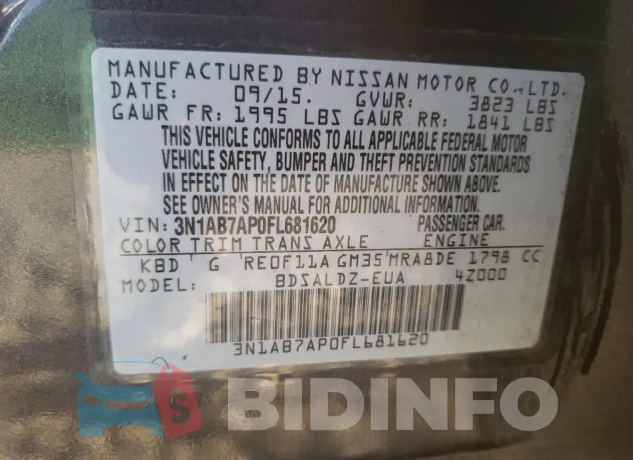 3N1AB7AP0FL681620 Photo# 12