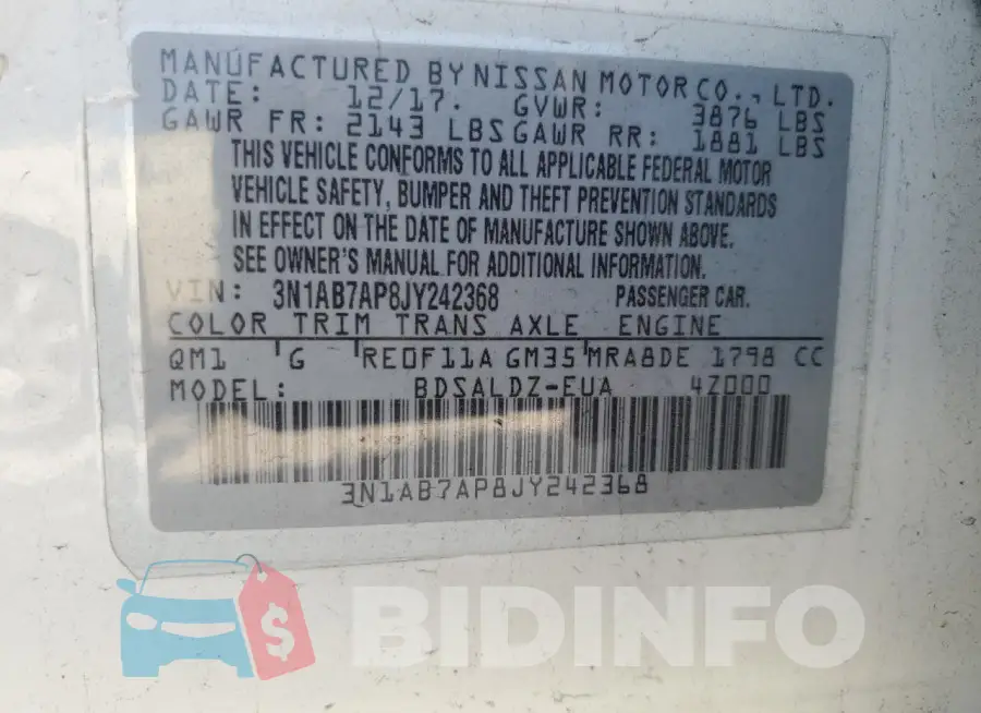 3N1AB7AP8JY242368 Photo# 13