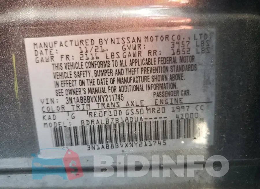 3N1AB8BVXNY211745 Photo# 12