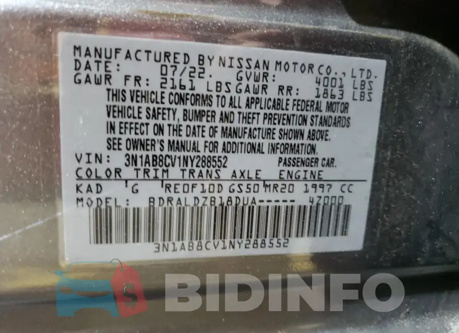 3N1AB8CV1NY288552 Photo# 13