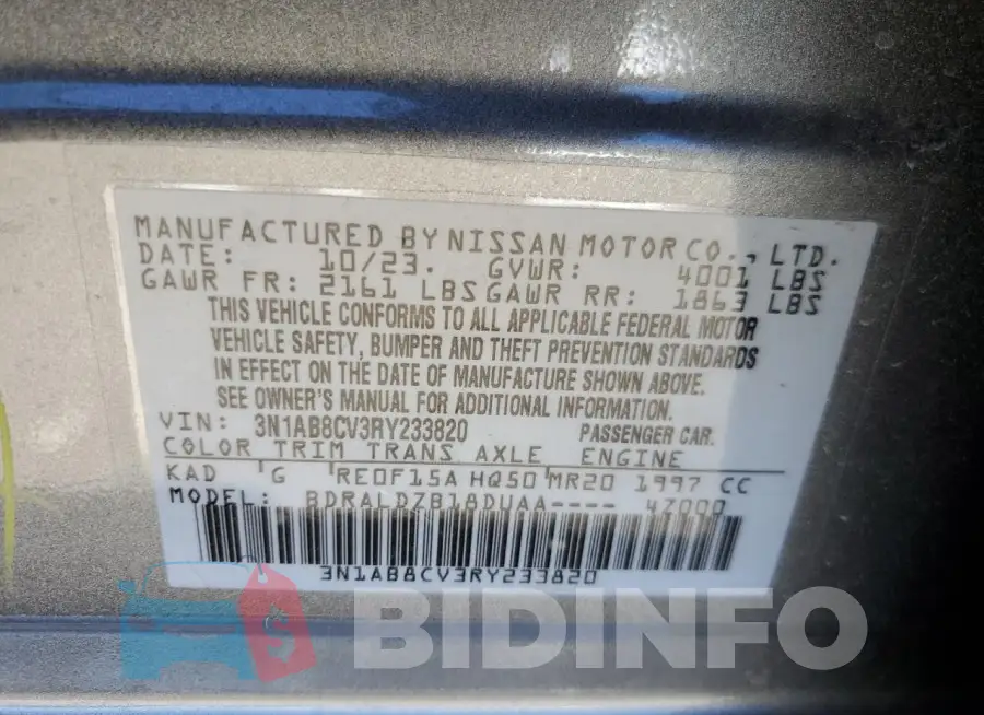 3N1AB8CV3RY233820 Photo# 12