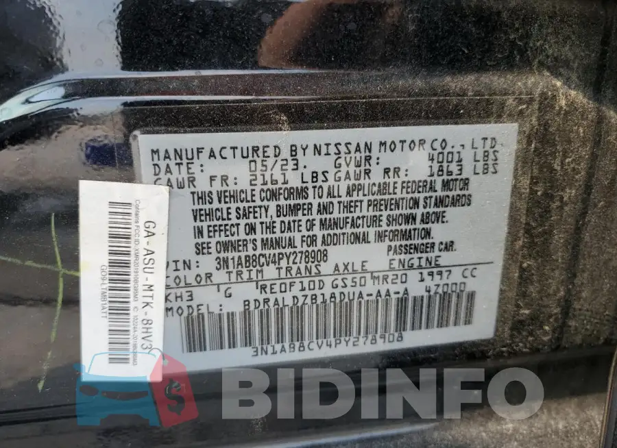 3N1AB8CV4PY278908 Photo# 12