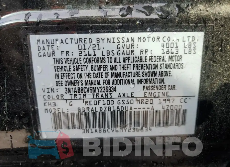 3N1AB8CV6MY236834 Photo# 12