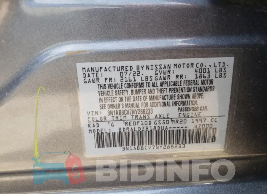 3N1AB8CV7NY288233 Photo# 12