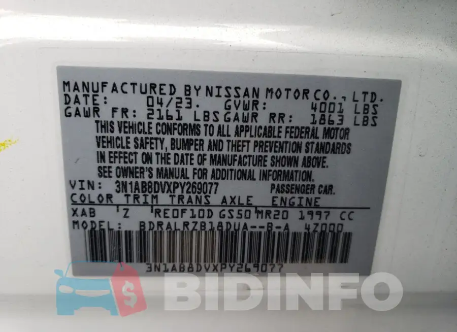 3N1AB8DVXPY269077 Photo# 12