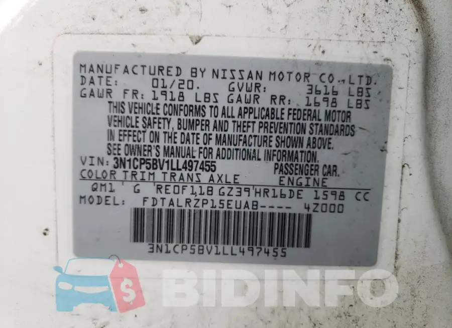 3N1CP5BV1LL497455 Photo# 12