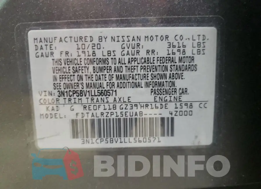 3N1CP5BV1LL560571 Photo# 13