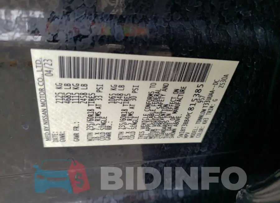 5N1BT3BB4PC815385 Photo# 13