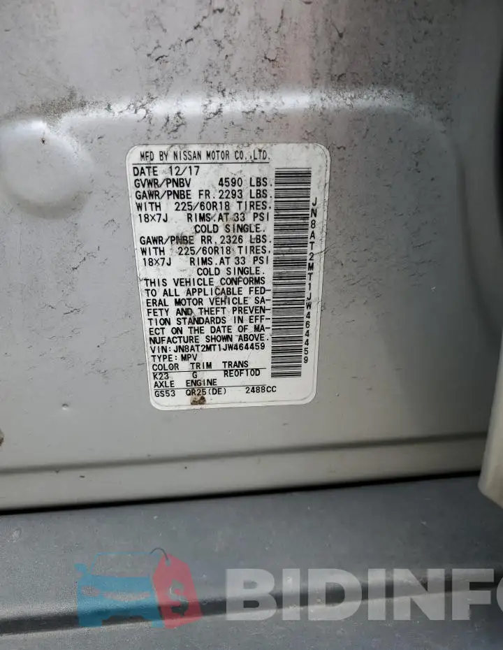 JN8AT2MT1JW464459 Photo# 12