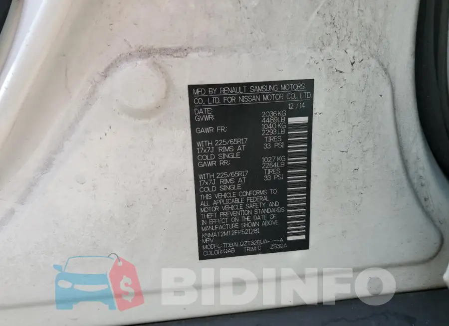 KNMAT2MT2FP521281 Photo# 13