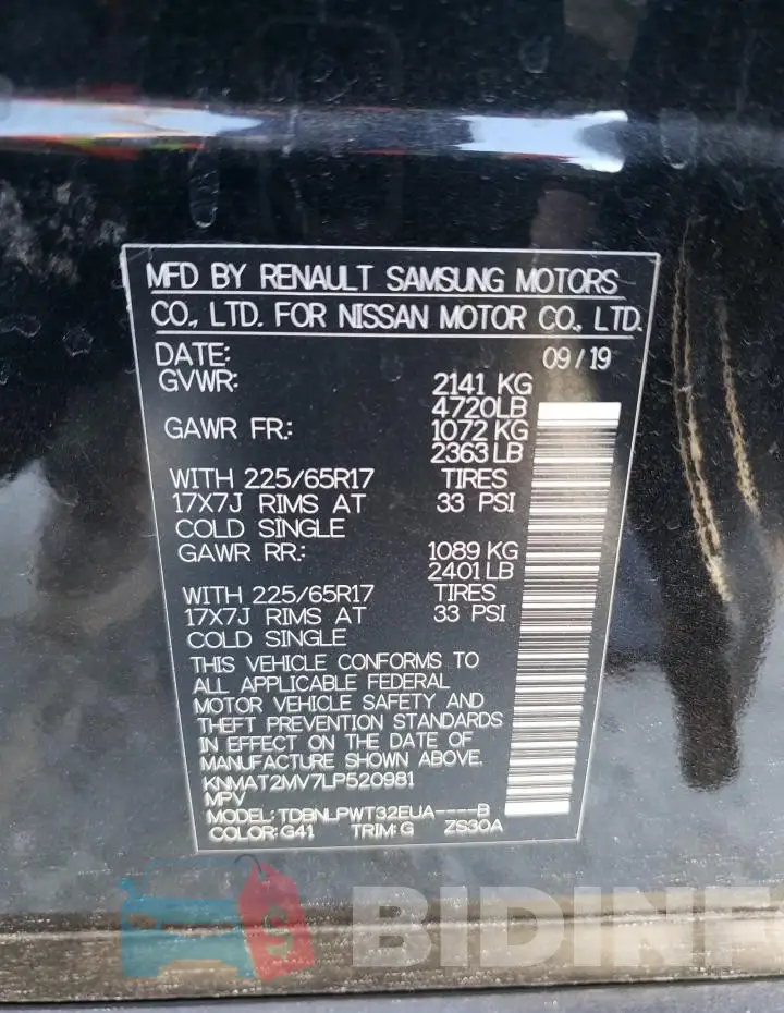 KNMAT2MV7LP520981 Photo# 12