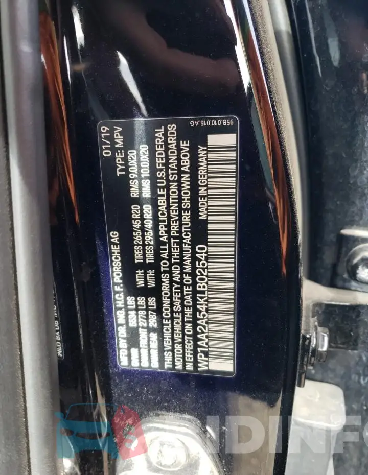 WP1AA2A54KLB02540 Photo# 12