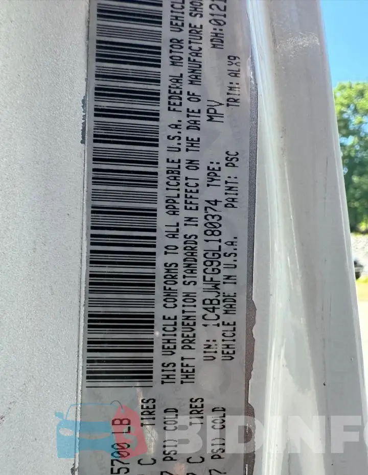 1C4BJWFG9GL180374 Photo# 11