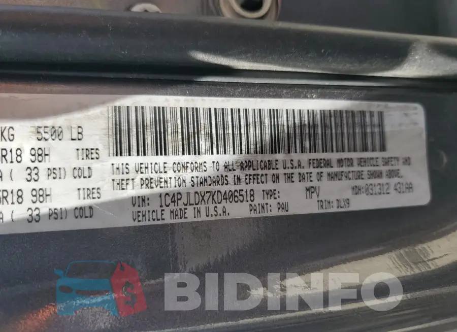 1C4PJLDX7KD406518 Photo# 13