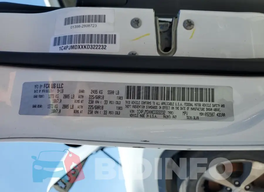 1C4PJMDXXKD322232 Photo# 13