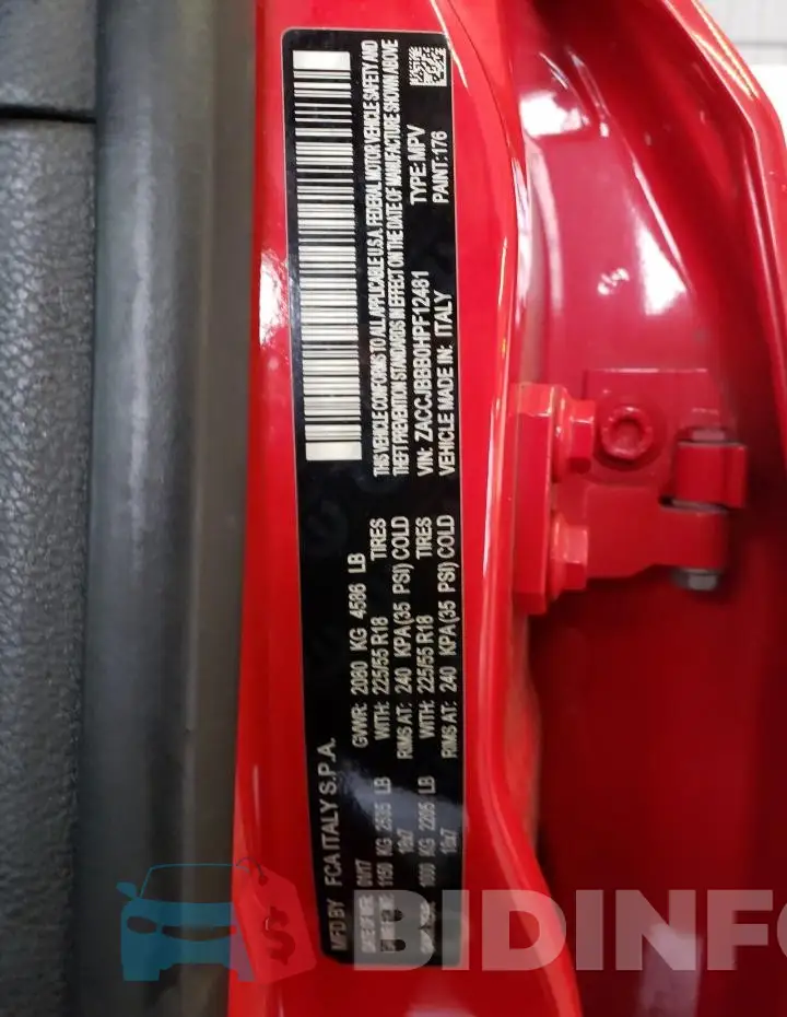 ZACCJBBB0HPF12481 Photo# 12